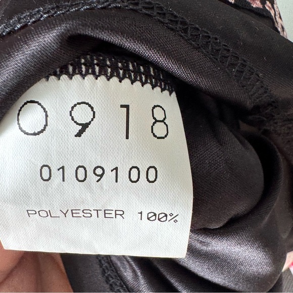 Maxi halter dress Small smocking pleats floral black&Pink-Japanese 0918 - Picture 12 of 13